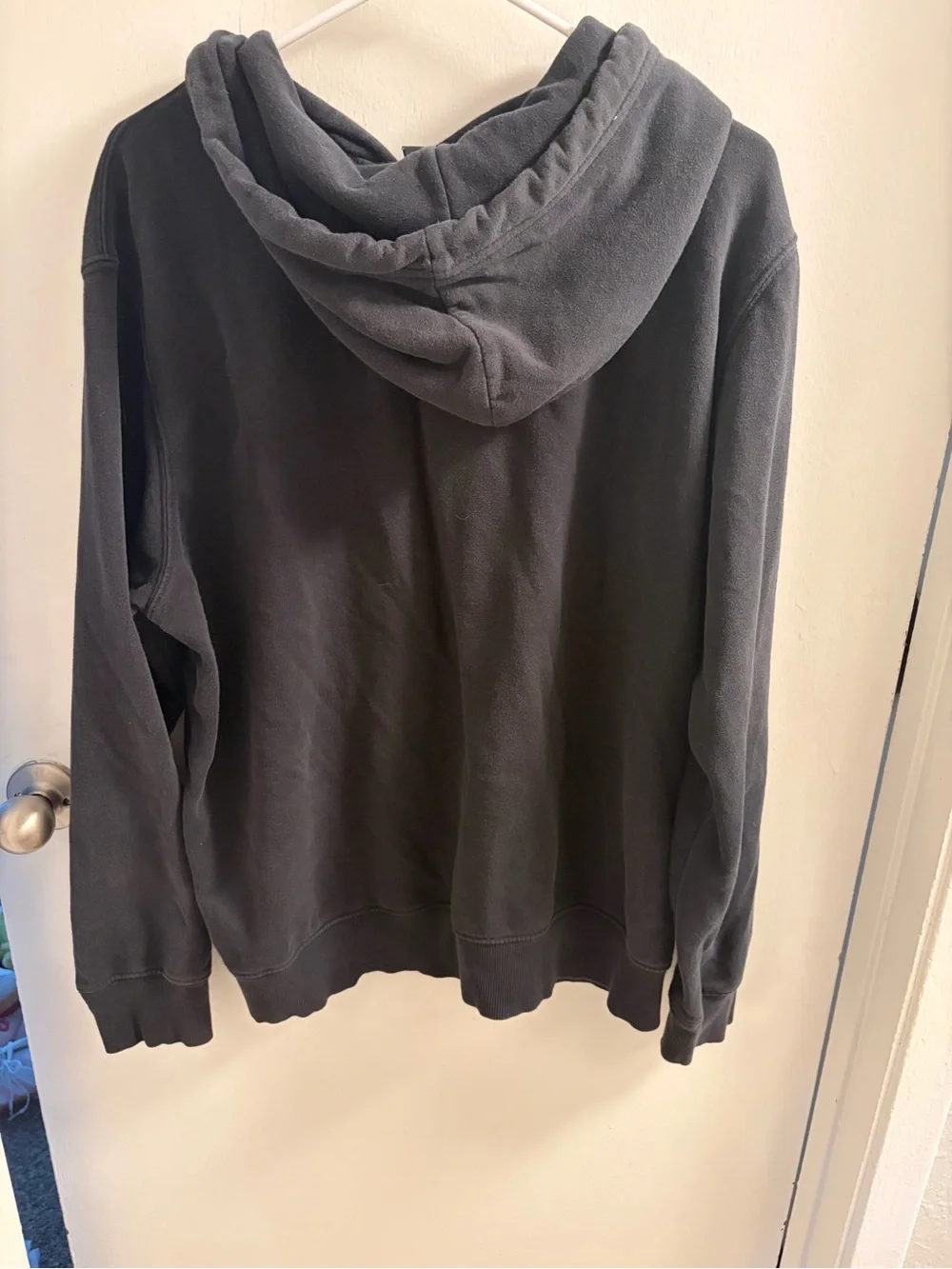 The North Face Black Pullover Hoodie with White Logo